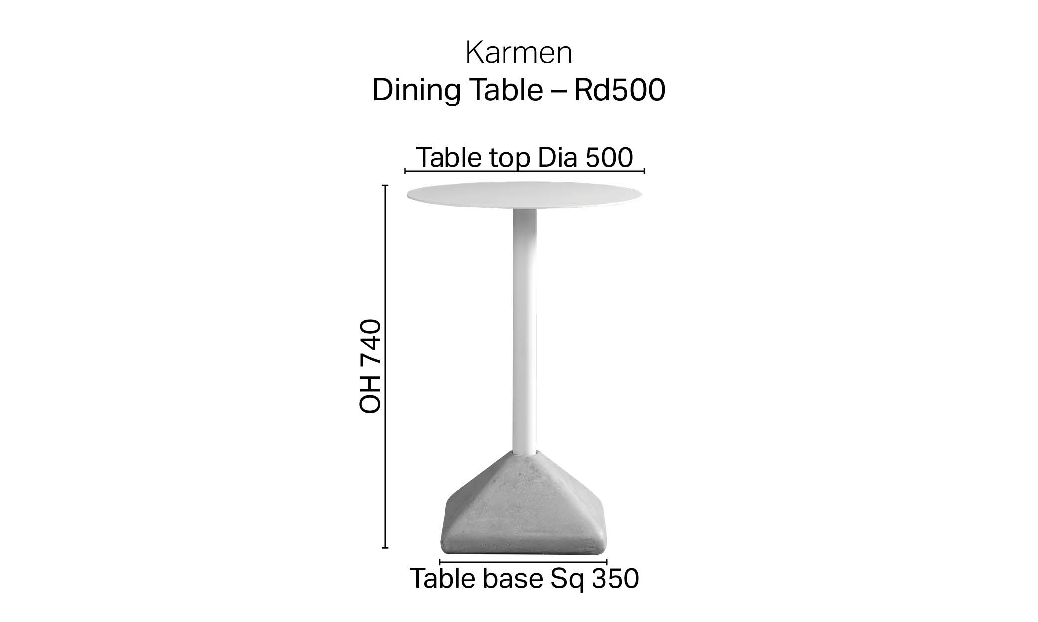 Karmen Dining Table - Dia500